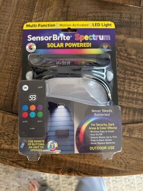 SensorBrite Spectrum Solar Powered Motion LED Light - Multicolor